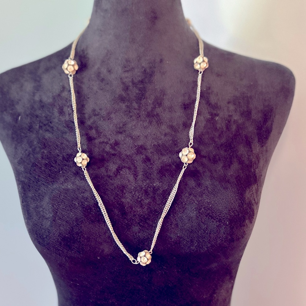 VINTAGE SARAH COVENTRY SILVER TONE AND RHINESTONE SPHERES